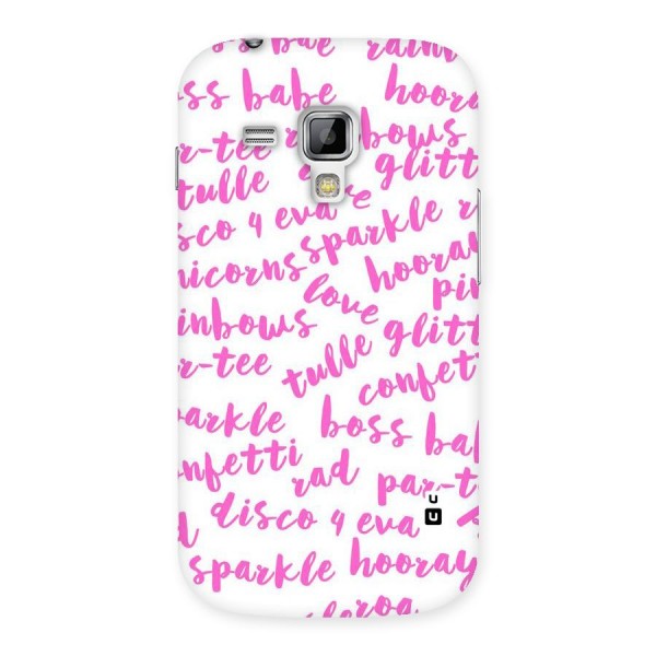 Sparkle Love Back Case for Galaxy S Duos