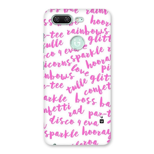 Sparkle Love Back Case for Gionee S10