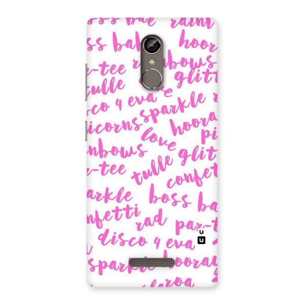 Sparkle Love Back Case for Gionee S6s