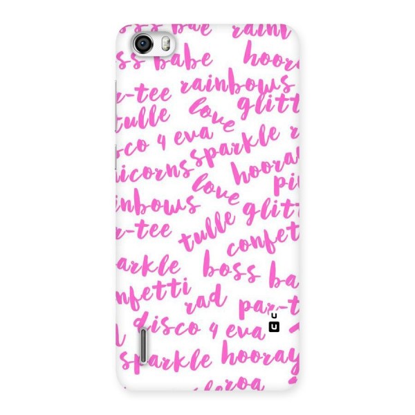 Sparkle Love Back Case for Honor 6