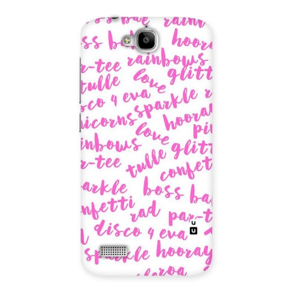 Sparkle Love Back Case for Honor Holly