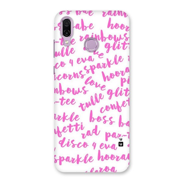 Sparkle Love Back Case for Honor Play