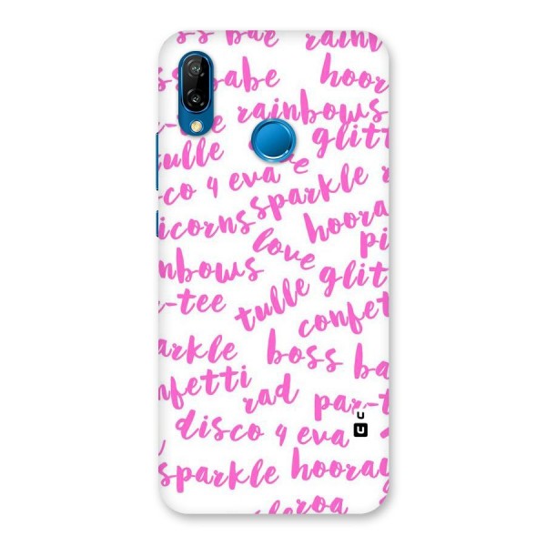 Sparkle Love Back Case for Huawei P20 Lite