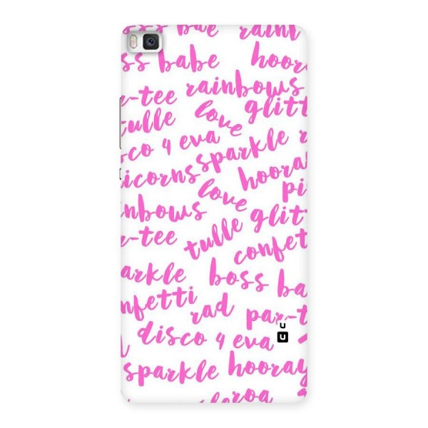 Sparkle Love Back Case for Huawei P8