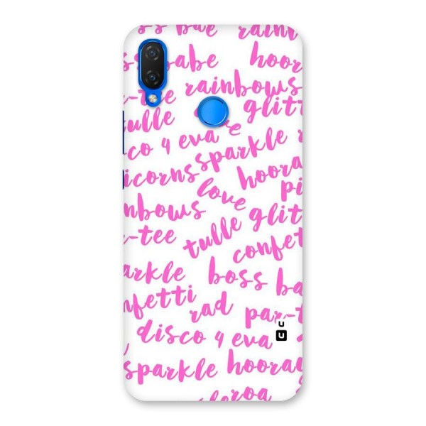 Sparkle Love Back Case for Huawei P Smart+