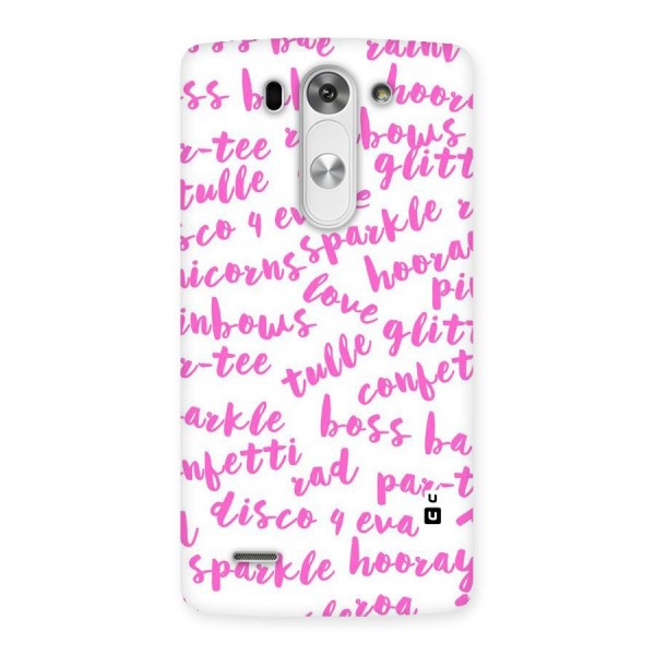 Sparkle Love Back Case for LG G3 Mini