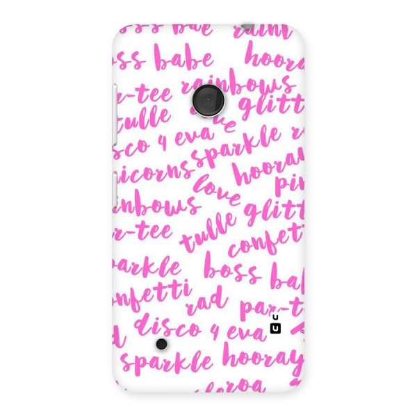 Sparkle Love Back Case for Lumia 530