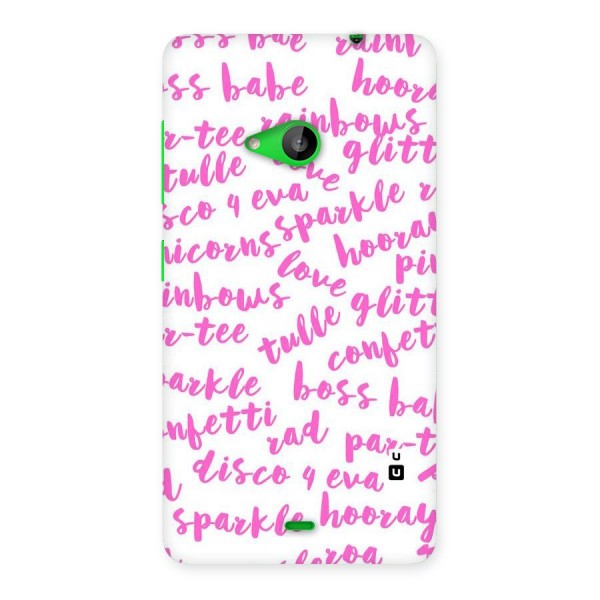 Sparkle Love Back Case for Lumia 535