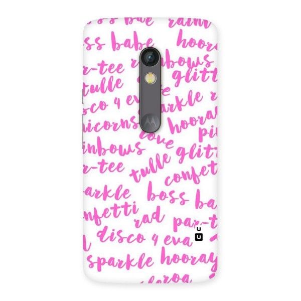 Sparkle Love Back Case for Moto X Play
