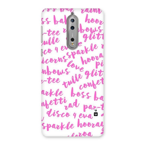 Sparkle Love Back Case for Nokia 8