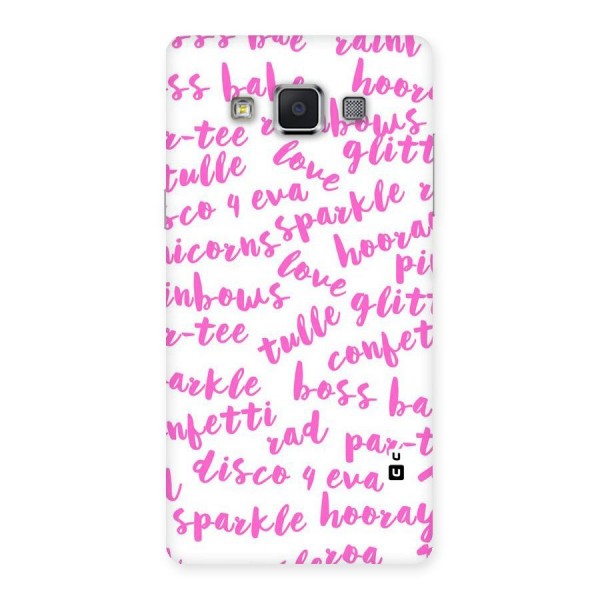 Sparkle Love Back Case for Samsung Galaxy A5