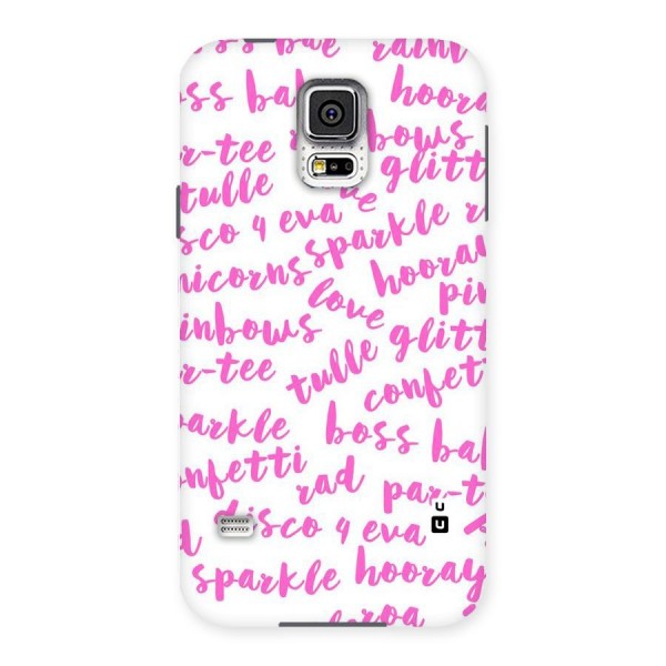 Sparkle Love Back Case for Samsung Galaxy S5