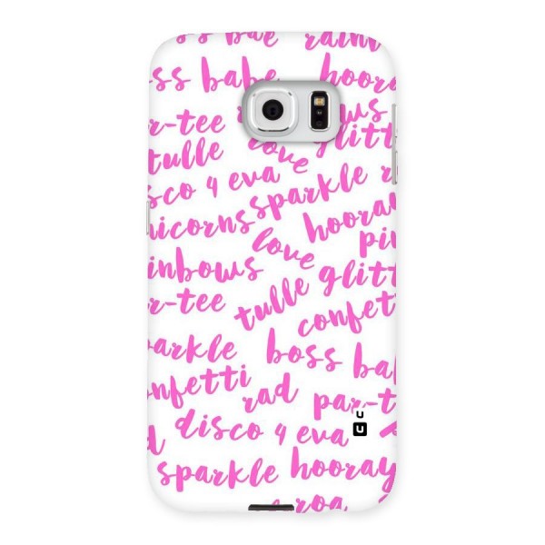 Sparkle Love Back Case for Samsung Galaxy S6