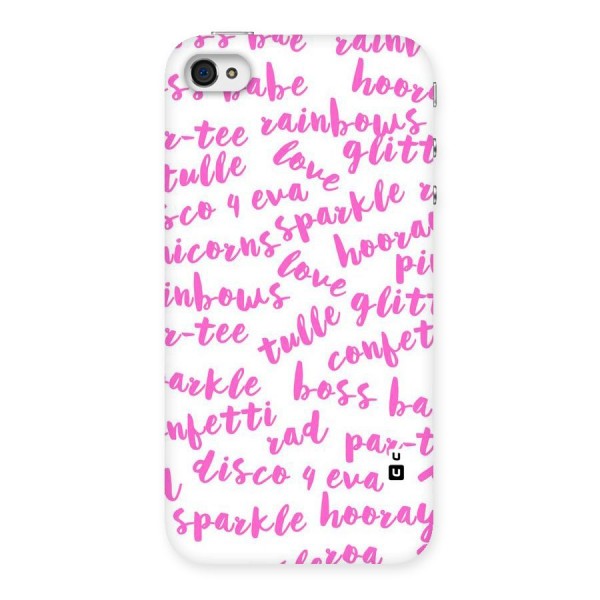 Sparkle Love Back Case for iPhone 4 4s