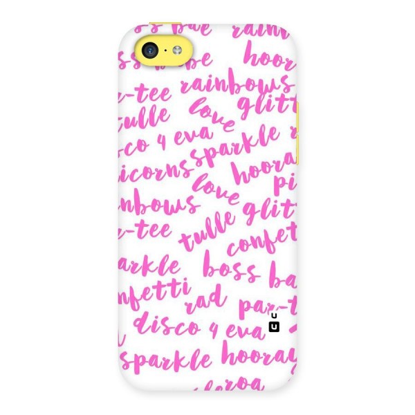 Sparkle Love Back Case for iPhone 5C