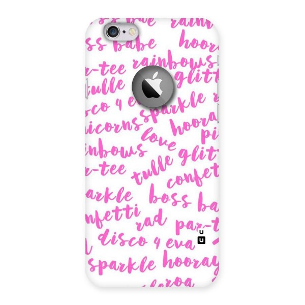 Sparkle Love Back Case for iPhone 6 Logo Cut