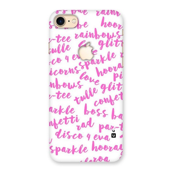 Sparkle Love Back Case for iPhone 7 Apple Cut