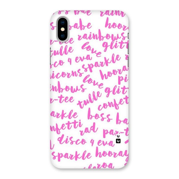 Sparkle Love Back Case for iPhone X