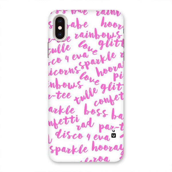 Sparkle Love Back Case for iPhone XS Max