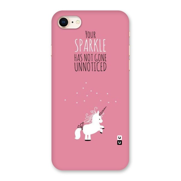 Sparkle Not Unnoticed Back Case for iPhone 8