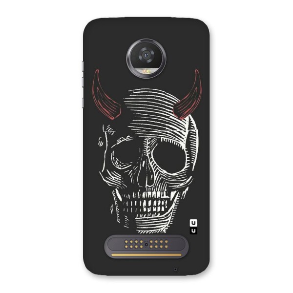Spooky Face Back Case for Moto Z2 Play