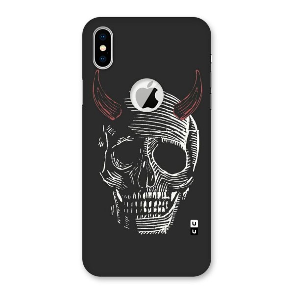 Spooky Face Back Case for iPhone XS Logo Cut