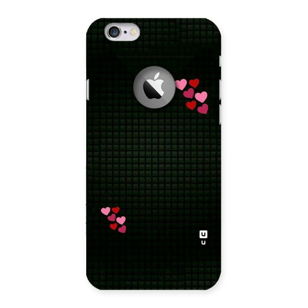 Square and Hearts Back Case for iPhone 6 Logo Cut