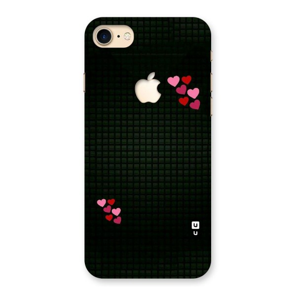 Square and Hearts Back Case for iPhone 7 Apple Cut