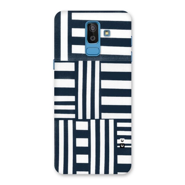 Square  Stripes Back Case for Galaxy J8