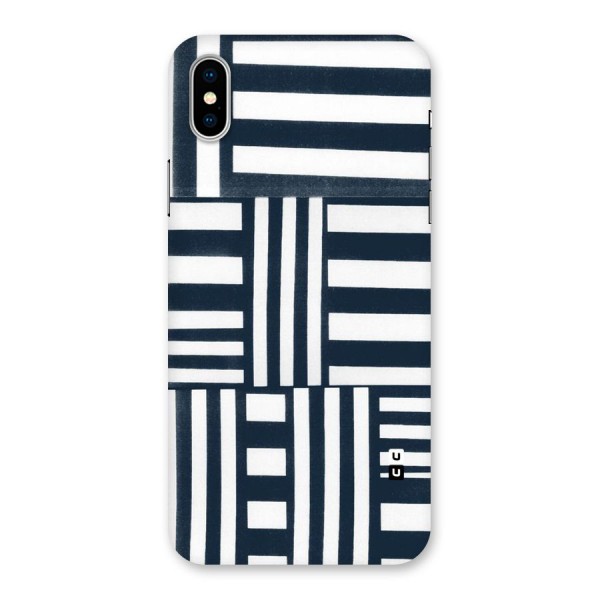 Square  Stripes Back Case for iPhone X