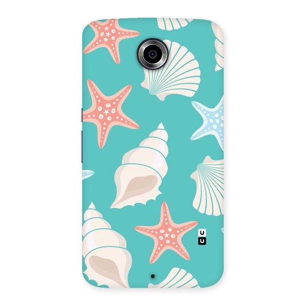 Starfish Sea Shell Back Case for Nexsus 6