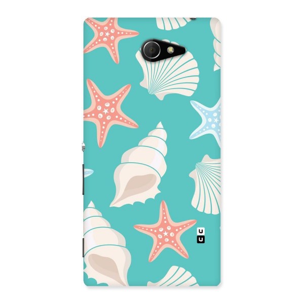 Starfish Sea Shell Back Case for Sony Xperia M2