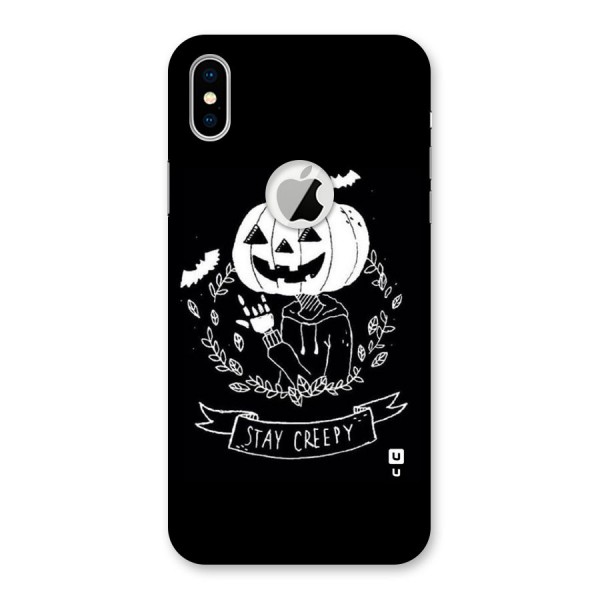 Stay Creepy Back Case for iPhone X Logo Cut