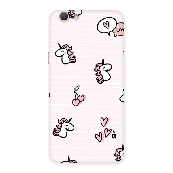 Strawberries And Unicorns Back Case for Oppo F1s