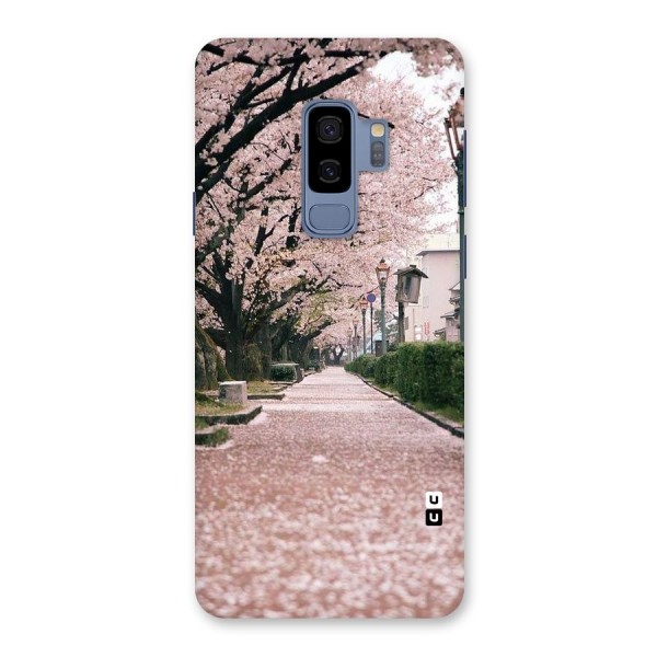 Street In Pink Flowers Back Case for Galaxy S9 Plus