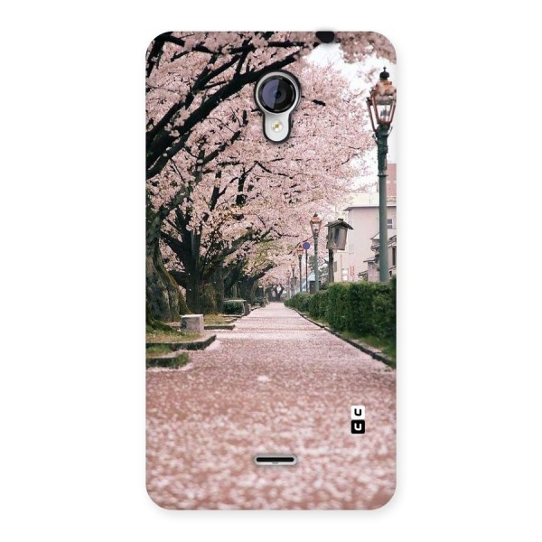 Street In Pink Flowers Back Case for Micromax Unite 2 A106