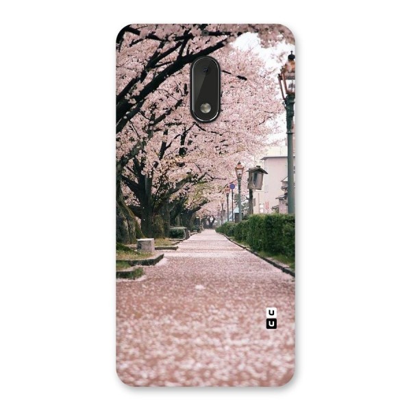 Street In Pink Flowers Back Case for Nokia 6