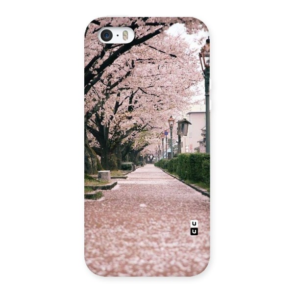 Street In Pink Flowers Back Case for iPhone SE