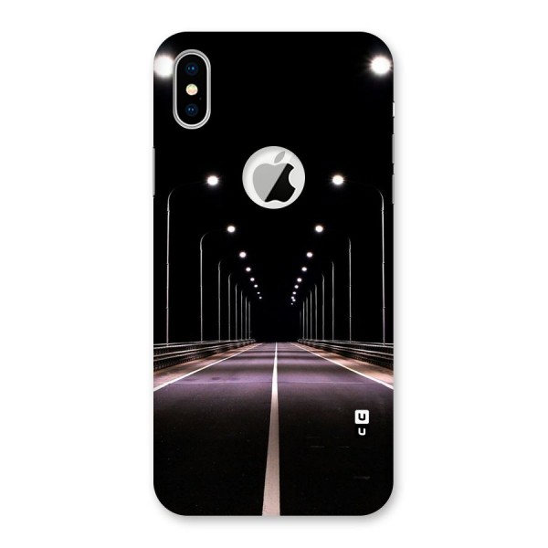 Street Light Back Case for iPhone XS Logo Cut