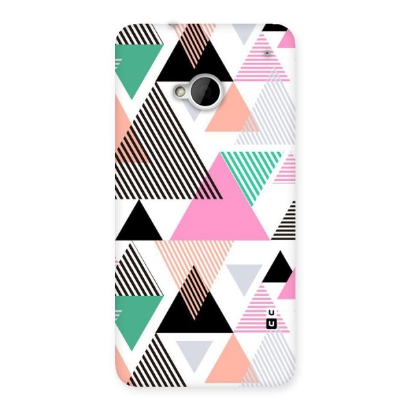 Stripes Abstract Colors Back Case for HTC One M7