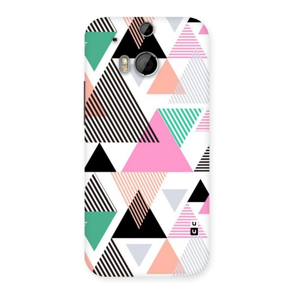 Stripes Abstract Colors Back Case for HTC One M8