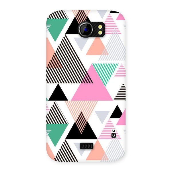 Stripes Abstract Colors Back Case for Micromax Canvas 2 A110