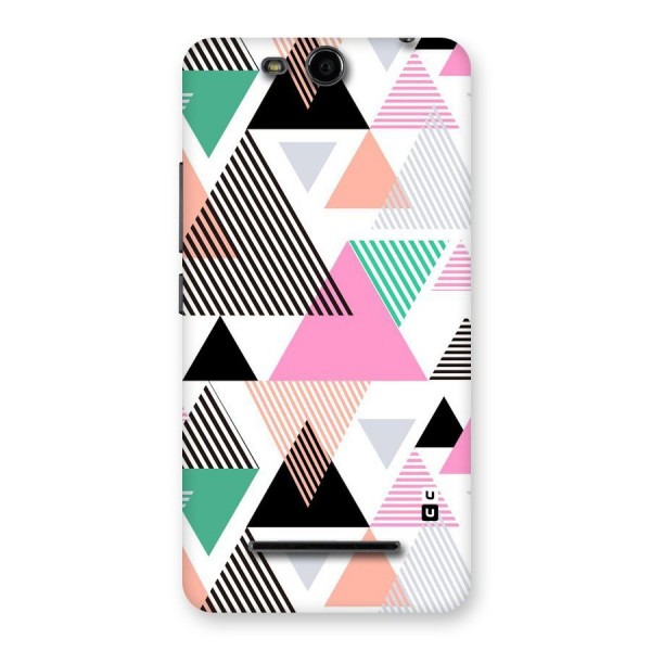 Stripes Abstract Colors Back Case for Micromax Canvas Juice 3 Q392
