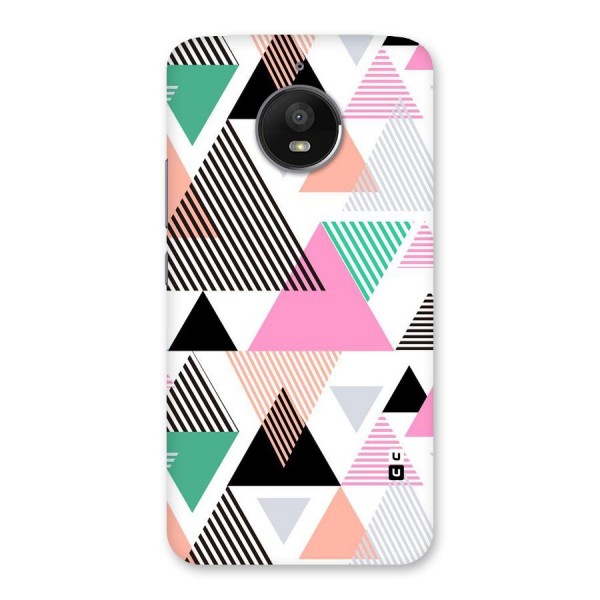 Stripes Abstract Colors Back Case for Moto E4 Plus