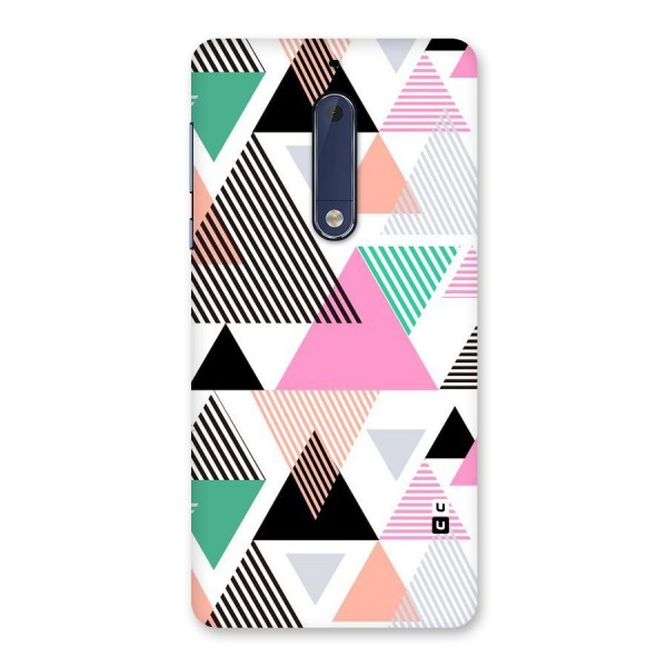 Stripes Abstract Colors Back Case for Nokia 5