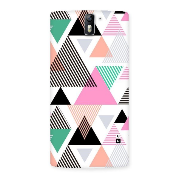Stripes Abstract Colors Back Case for One Plus One