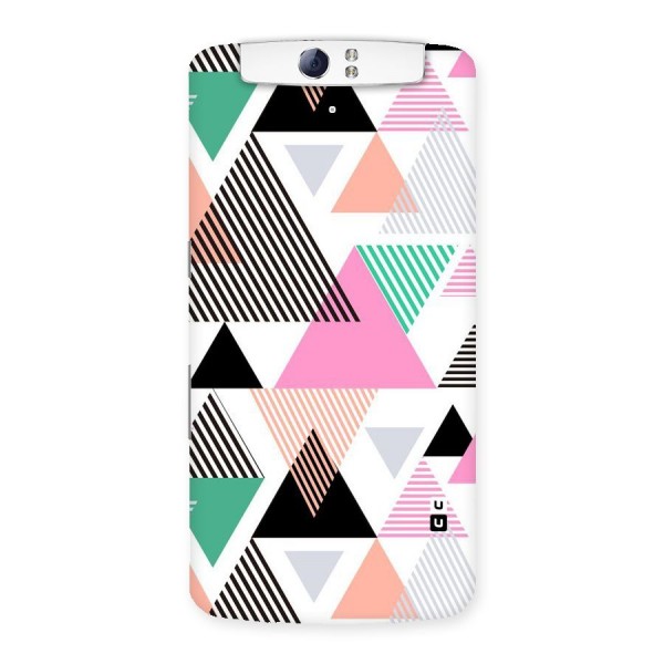 Stripes Abstract Colors Back Case for Oppo N1