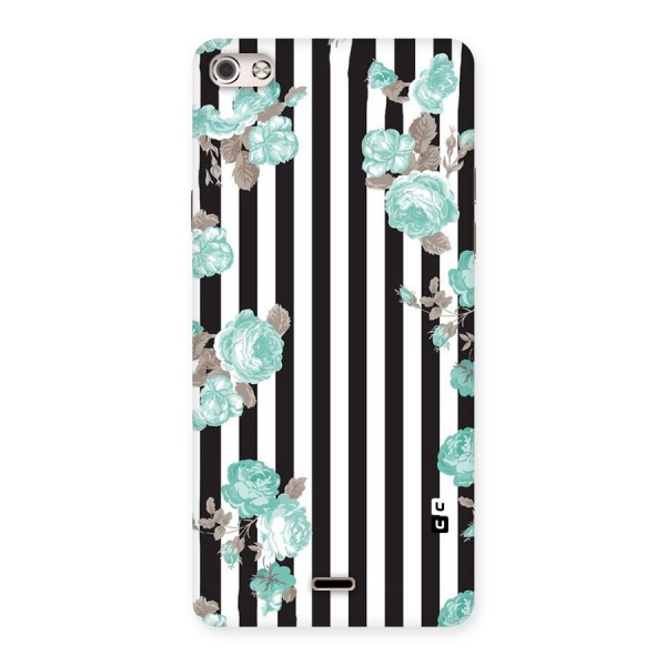 Stripes Bloom Back Case for Micromax Canvas Silver 5
