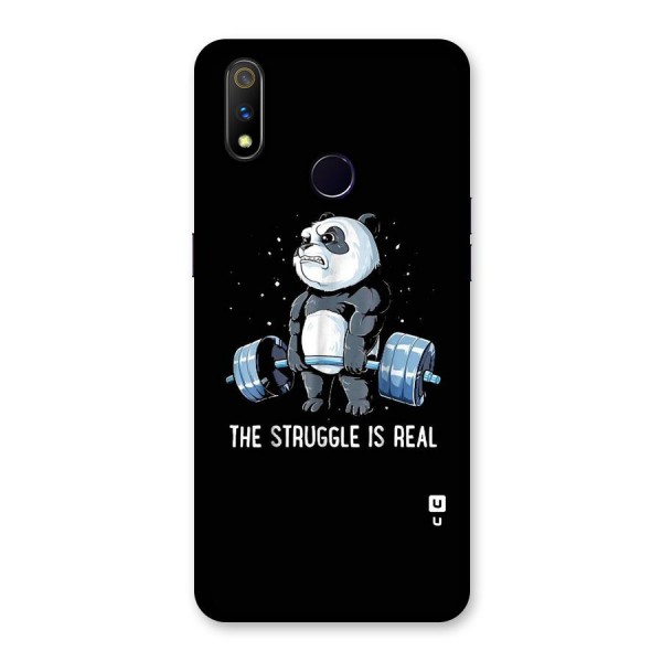 Struggle is Real Panda Back Case for Realme 3 Pro