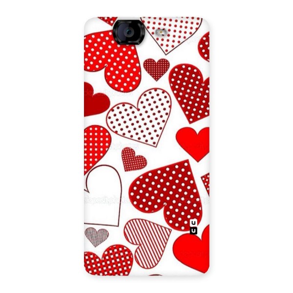 Style Hearts Back Case for Canvas Knight A350